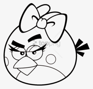 Free Png Download Girl Angry Birds Coloring Pages Png - Angry Birds Clipart Black And White