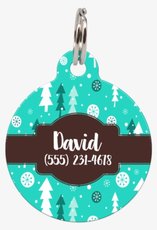 Christmas Trees Personalized Dog Id Tag For Pets - Illustration