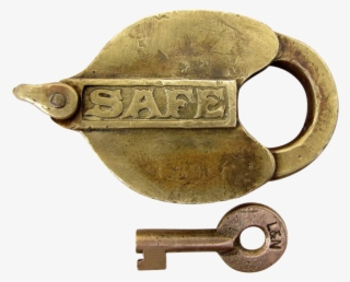 L&n Brass Safe Lock And Key - Artifact