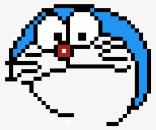 Doraemon - Ugandan Knuckles Pixel Art Grid