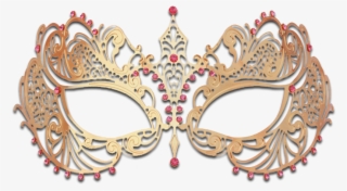 Gold Dragon Metal Laser Cut Venetian Masquerade Mask with Clear Stones 
