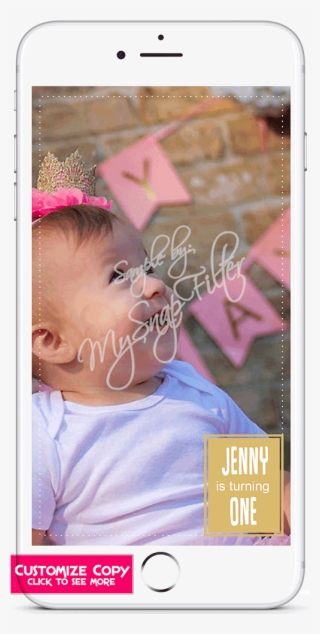 Bp21a Baby Birthday Snapchat Filte Gold - Iphone