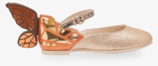Gold Chiara Butterfly Mini Ballet Flats - Sandal