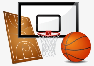Cartoon Basketball Court - Equipments Used In Basketball