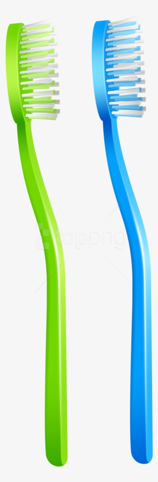 Free Png Download Green Blue Toothbrush Clipart Png - Blue And Green Toothbrush