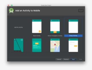 You Can Choose Different Type Activities Here - Android Studio