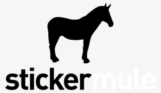 Sticker Mule Logo Black And White - Mule