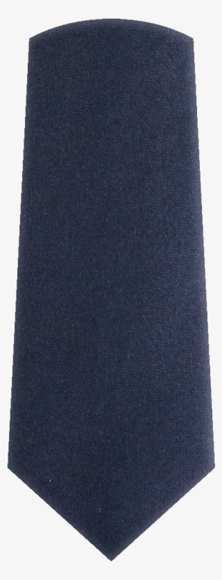 Navy Satin Necktie - Leather