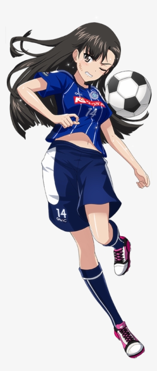 Png - Anime Girl Playing Soccer