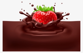 Strawberry Chocolate Food Clip - Strawberry With Chocolate Png