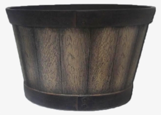 Weathered Oak Plastic Whiskey Barrel - Flowerpot