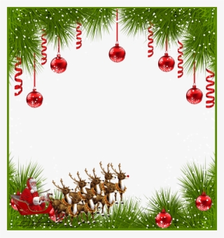 Transparent Christmas Border Clipart
