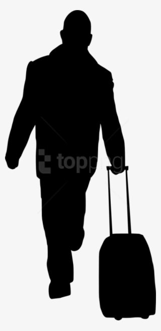 Free Png People With Luggage Silhouette Png - People Png Silhouette Transparent