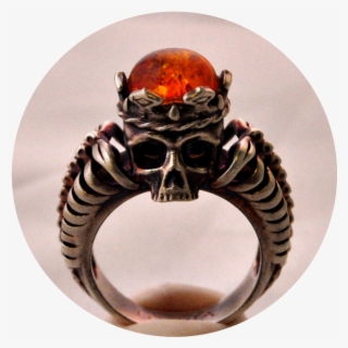 • Skulls Skull Skeleton Ribs Spine Witch Sterling Silver - Pre-engagement Ring