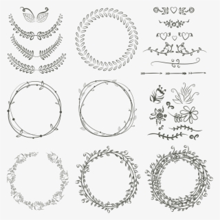 Laurel Wreath Wedding Invitation Drawing Scalable Vector - Bullet Journal Christmas Wreath