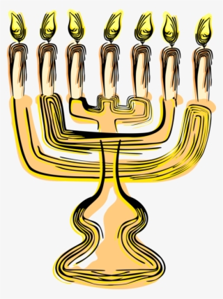 Vector Illustration Of Jewish Chanukah Hanukkah Menorah - Illustration