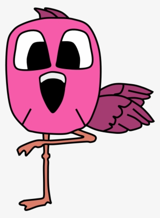 Flamingo, Big Eyes, Cartoon Animal