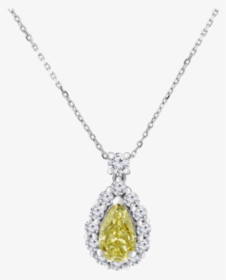 Natural Fancy Yellow Diamond Pendant - Locket