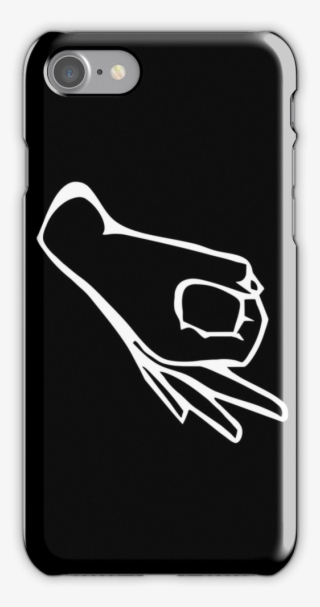 Finger Circle Game Iphone 7 Snap Case - Upside Down Ok Hand Emoji