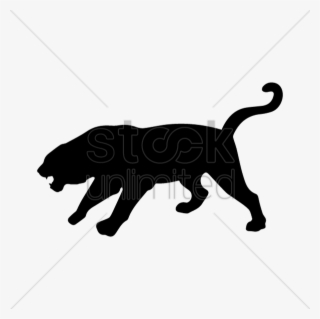Silhouette Of Tiger V矢量图形 - Illustration