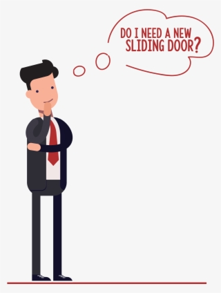 Man Thinking Sliding Door - Caracterizacion De Procesos Dibujos