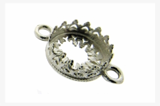 Sterling Silver 925 Decorative Bezel Cup Round 10mm - Pendant