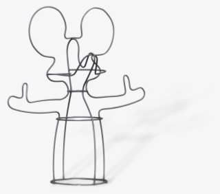 Standing Mouse - Frame - Line Art
