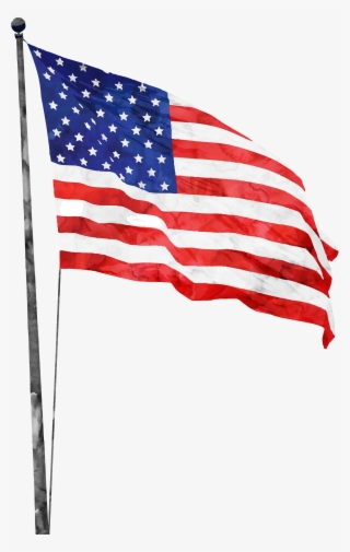 水彩画美国旗子 - American Flag Transparent