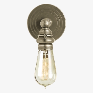 Boston Functional Single Light In Antique Nickel - Brass
