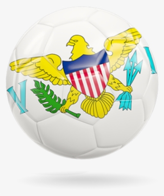 Glossy Soccer Ball - Flag Of The United States Virgin Islands