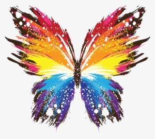 Butterfly Iphone X Painting Art Wallpaper - Colorful Wallpaper For Laptop