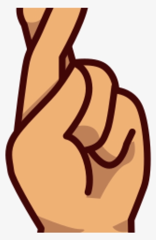 Finger Clipart Middle Finger Emoji - Crossed Fingers