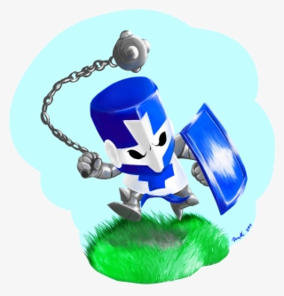 Blue Knight From Castle Crashers - Cartoon