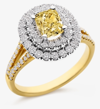 Yellow And White Diamond Ring - Pre-engagement Ring