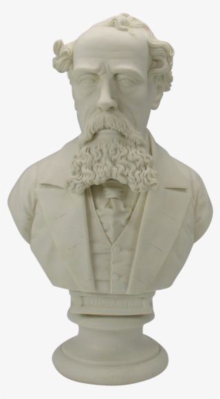 Finest Big Parian Porcelain Bust Of Dickens - Bust