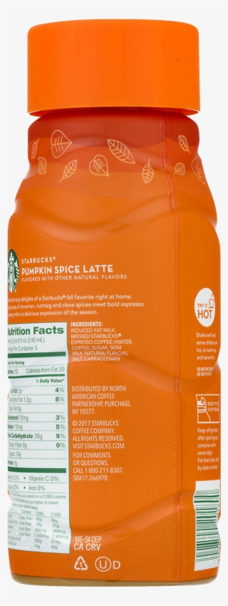 Starbucks Pumpkin Spice Latte, Espresso Beverage, 40 - Plastic Bottle