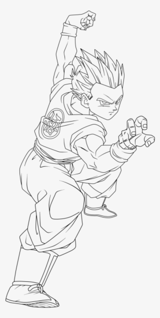 Hd Wallpapers Gohan Coloring Pages Love996 Ml With - Goten Line Art
