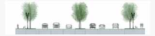 This Image Shows The Proposed Paving And Planted Medians - Houseplant