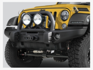 Aev Premium Front Bumper With Center Hoop In Textured - Jeep Jk Aev Front Bumper