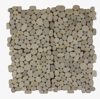 Flat Pebble Mosaics Are Available On 12"x12" Mesh Sheets - Floor