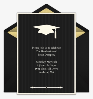 Formal Graduation Cap Online Invitation - Invite Family To Graduation Ceremony