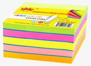 4a Sticky Note Cube In Ultra Colors Neon Assorted Total - Box