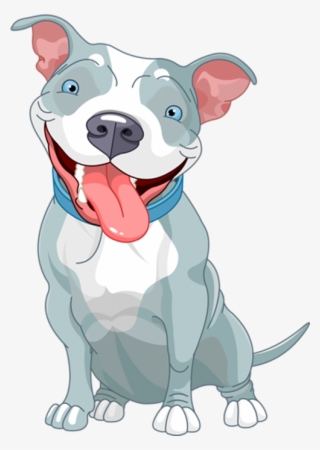 American Pit Bull Terrier Cartoon Clip Art Ⓒ - Christmas Dog Clip Art