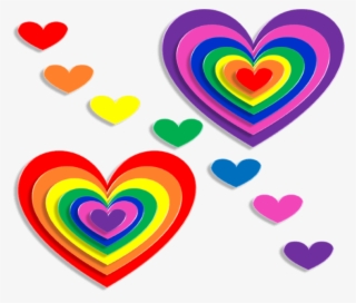 Valentine Hearts - Valentine's Day Rainbow