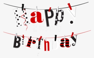 Free Png Download Happy Birthday Streamer Transparent - Text Transparent Happy Birthday Png