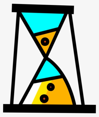 Vector Illustration Of Hourglass Or Sandglass, Sand - Triangle