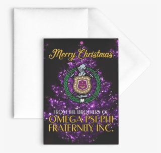 Omega Psi Phi Christmas Card - Natural