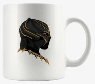 Black Panther Gold Mask White 11 Oz Mug - Coffee Cup