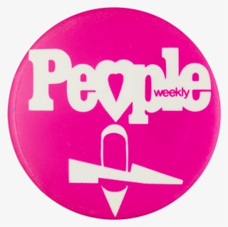 People Weekly Pink Advertising Button Museum - And