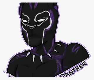 Black Panther Clipart Purple - Black Panther Cartoon Violet
